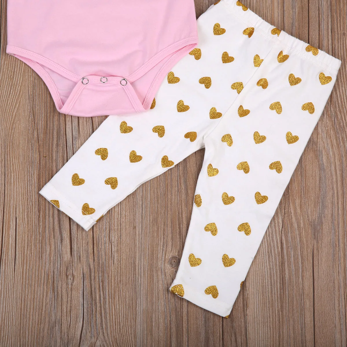 Family Clothes Pink T-shirt Tops Heart Long Pants Newborn Baby Girls New Summer Leggings Outfits Family Set