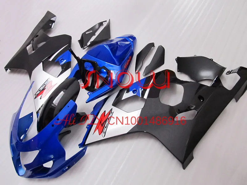 Синий/белый/черный U9 для гскс R600 R750 04-05 GSXR 600 750 GSXR600 GSXR750 GSX GSX-R750 K4 04 05 2004 2005 комплект