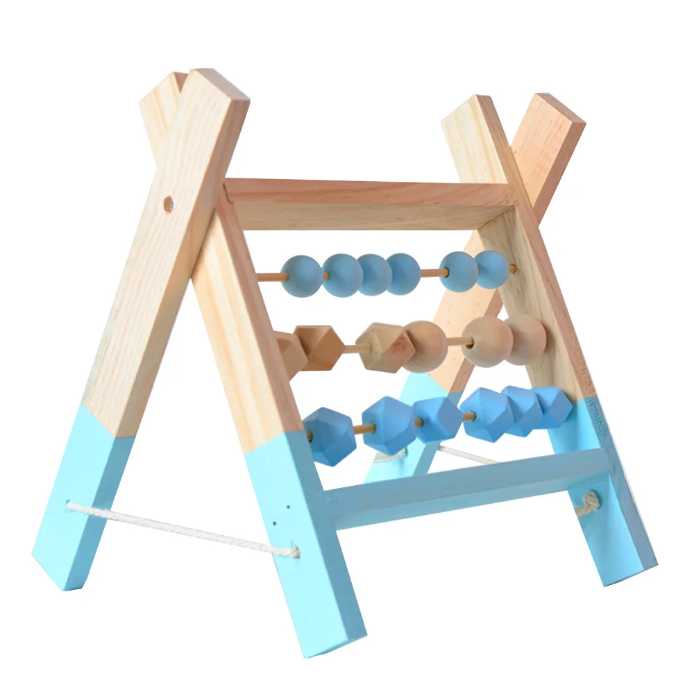 

Children 3 Rows Abacus Geometry Beads Educational Wooden Toy Kids Early Learning Educational Toy