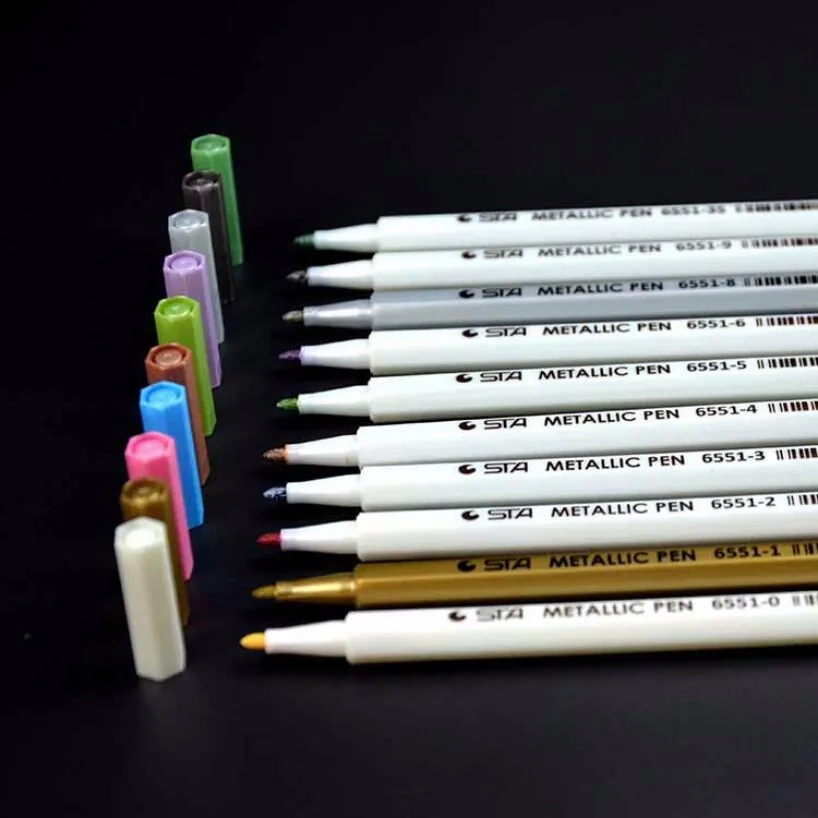 Милые канцелярские принадлежности креативные акварельные Мел кавайные ручки металлические маркеры ручки для картина в стиле аниме манга Рисование товары для рукоделия маркеры