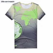 Для Мужчин's Бег Джерси мяч спортивная одежда Интимные аксессуары Топы корректирующие Рубашка с короткими рукавами земли узор высокое качество дышащая Велоспорт Футболки