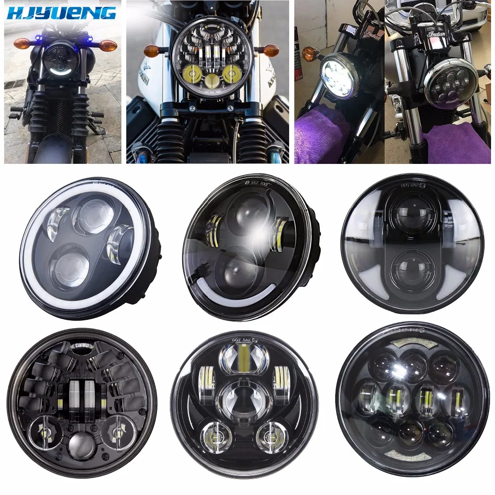Круглая фара 5 3/4 Harleys 75 для мотоцикла светодиодная Harley Sportsters Dnya мотоциклов
