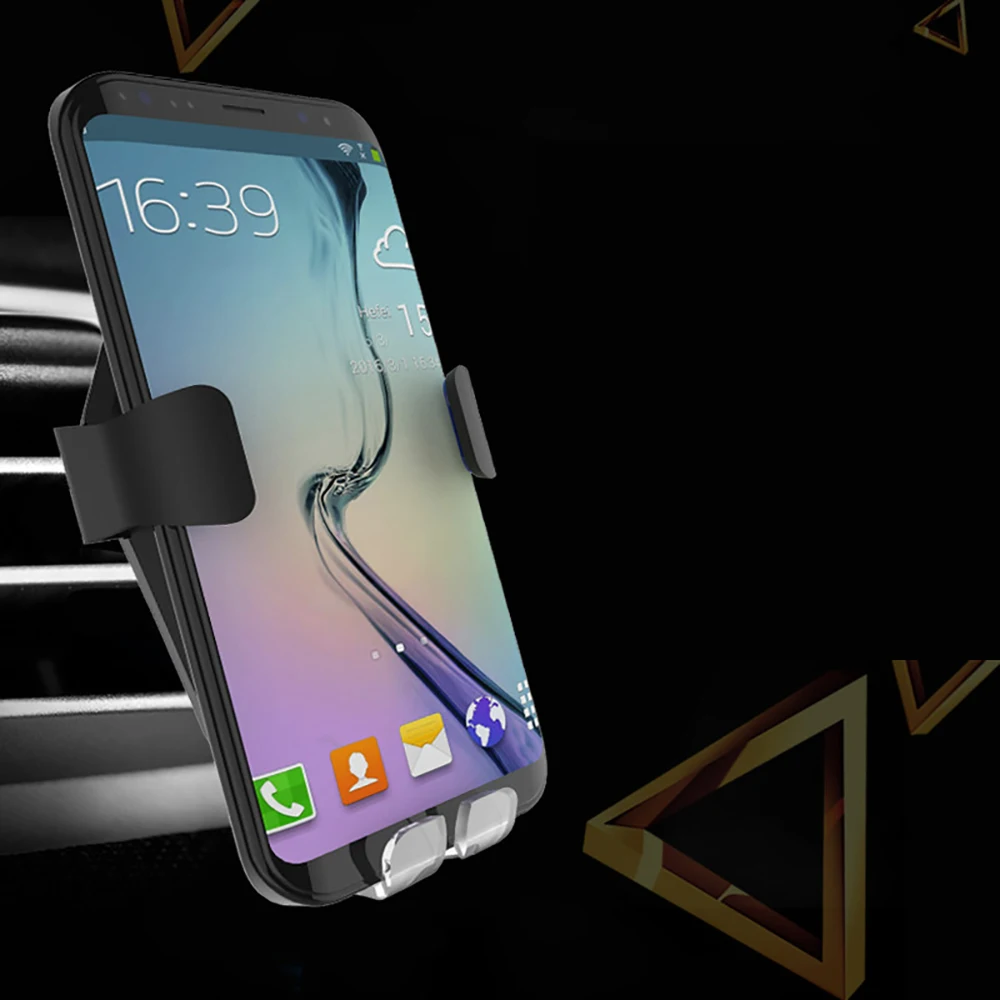 Mount Stand 10W Wireless Charging Car Charger 360-Degree Rotating Car Fast Charger Adapter For Iphone For Samsung For Xiaomi