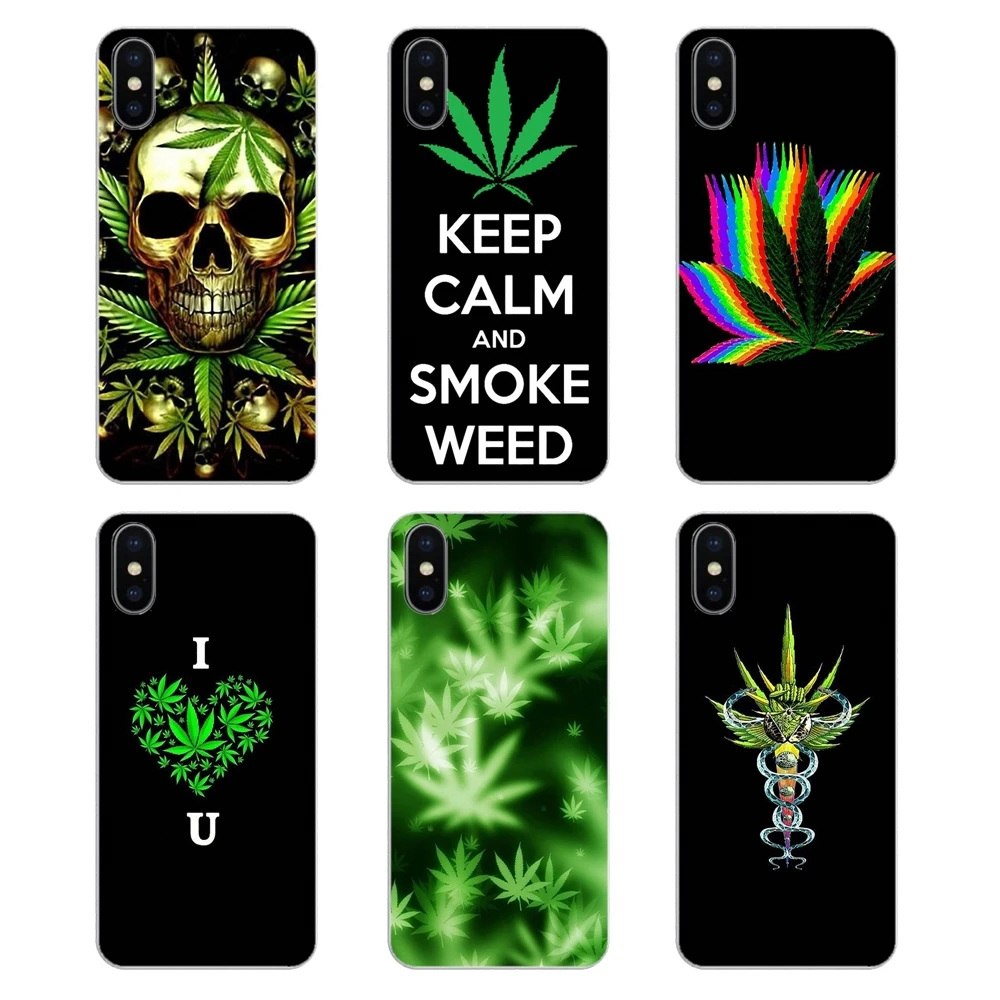 

For Samsung Galaxy A5 A6 A7 A8 A9 J4 J5 J7 J8 2017 2018 Plus Prime leaf drugs leaves weeds Silicone Phone Shell Cover