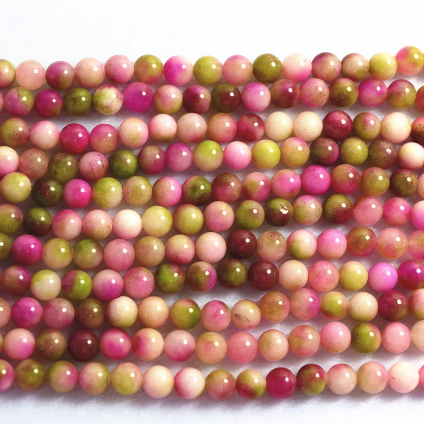 

8x12mm Watermelon Tourmaline Gem Rice Loose Bead 15" MY1442
