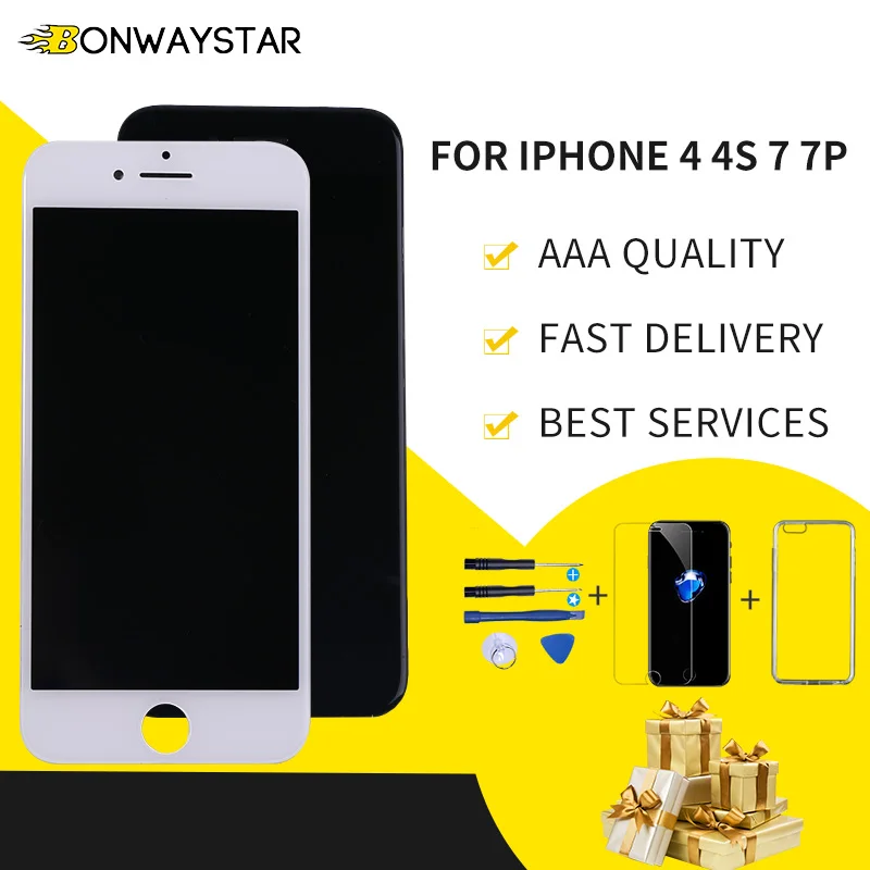 

Hot-Truth LCD Display for iPhone 4 4S Touch Screen Digitizer Complete Assembly for iPhone 7 7 Plus Screen Display Replacement