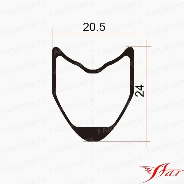 Top Novatec bike wheels Farsports 24mm deep carbon road cycling wheels 20.5mm wide with weight 1025g/set Customized accepted 1