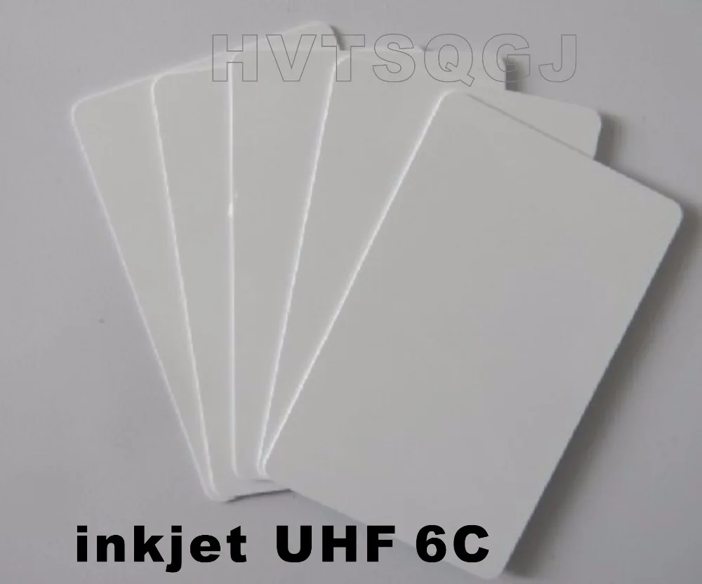 200 шт Пластиковые струйные ПВХ UHF струйные карты/rfid чип для UHF H3 Gen2