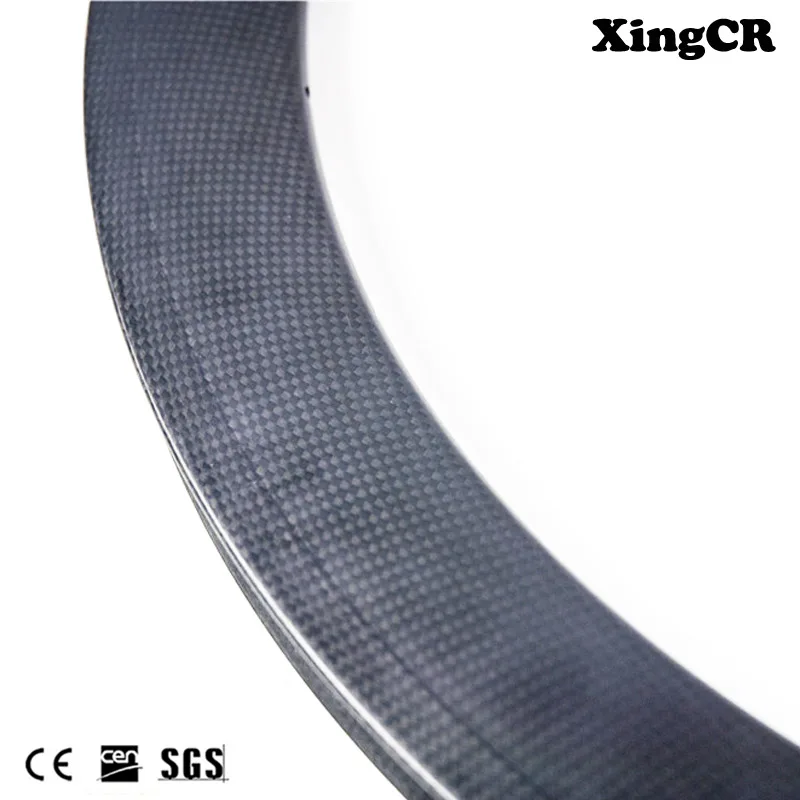 700C Road Bicycle Rims 23mm Full Carbon Fiber 50mm Depth Tubular 1 pair