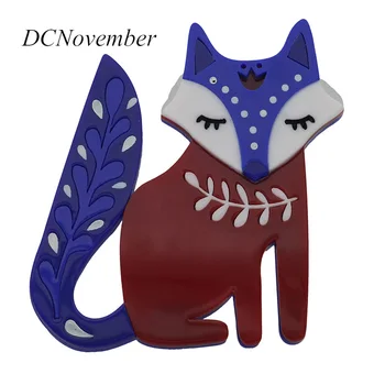 

Animal Fox Brooches Cute Foxes Brooch Pin Women Kids Dress Men Women Broche Hijab Pins Accessories Gift