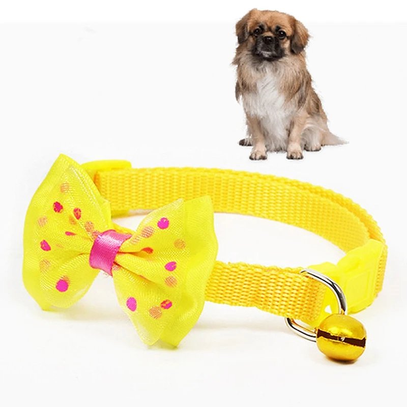 

New 2019 Dog Necktie Adjustable Dog Collar Puppy Bow Tie Bowknot Cat Collar Puppy Neck Decor Lovely Dog Supplies Pet Products