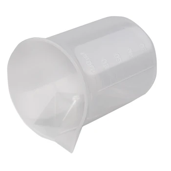 

New and Hot Clear White Plastic 100mL Measuring Cup Beaker for Lab Kitchen