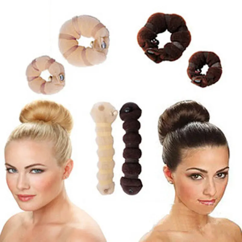 2pcs Hot Fashion Hair Elegant Magic Hair Curlers Style Bun To