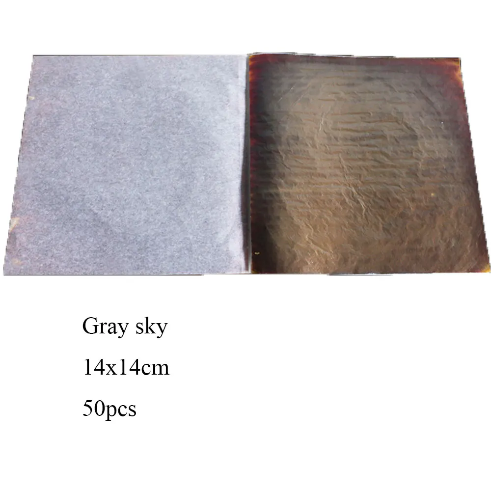 

50pcs/booklet, variegated copper leaf , gilding, tidy, high quality colorful copper leaf /foil, Gray sky,14X14cm, free shipping