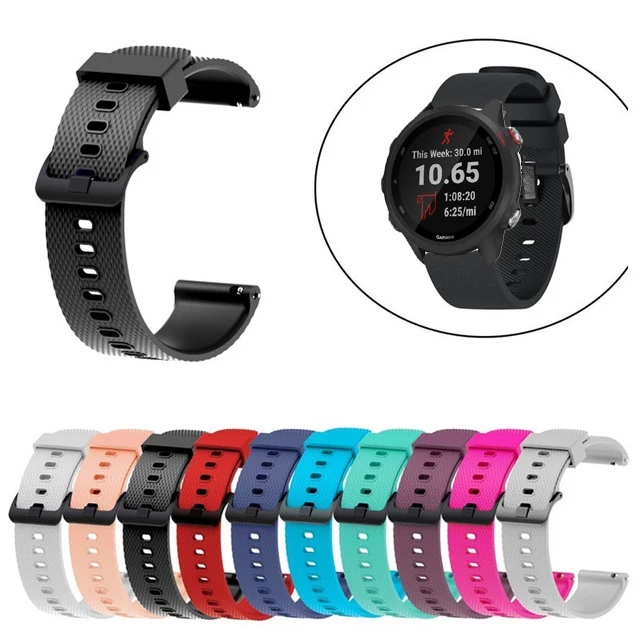 Soft Silicone Watch Band Wrist Strap Garmin Forerunner 245 - AliExpress