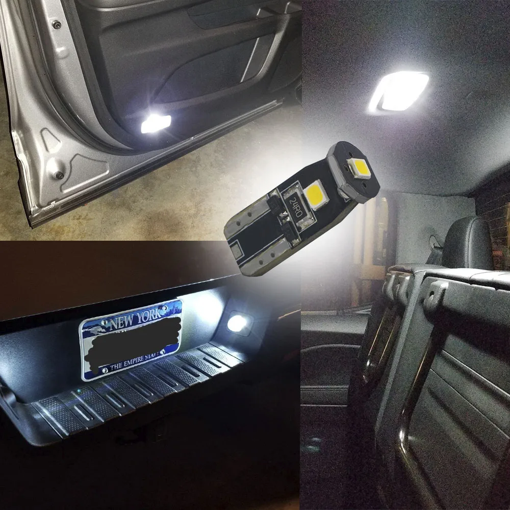 YHKOMS 2 шт. T10 W5W 194 168 LED Маркер лампа салона автомобиля Светлый купол Клин боковой