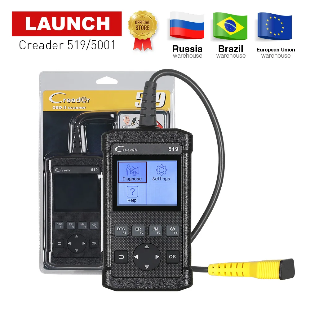 

LAUNCH CReader 519( Creader 5001) OBDII/EOBD Diagnostic tool and On-board monitor test obd2 obd ii CR519 canner same as AL519