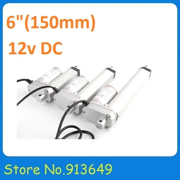 Мини DC Линейный привод 12VDC 150 мм/6 дюймовый ход 1200N/120кг 1 шт|linear actuator|linear actuator 12vdcdc