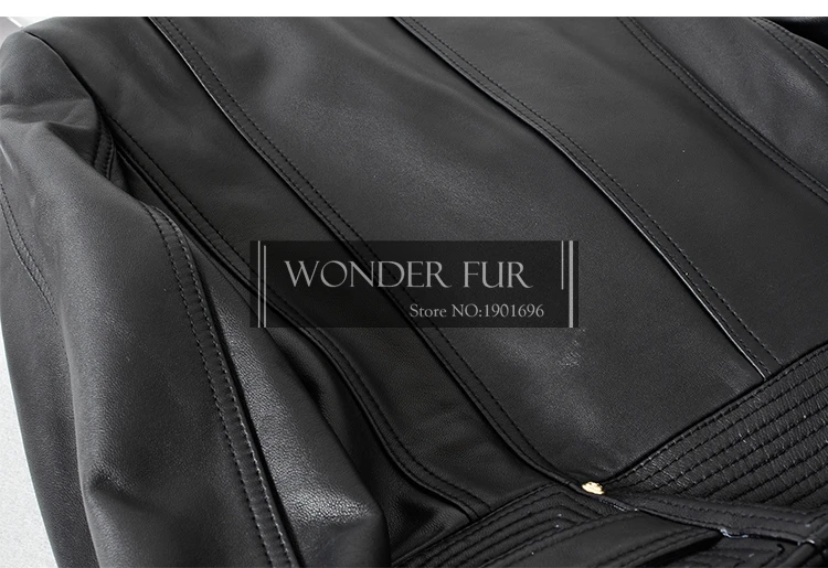 Уникальный Дизайн натуральная кожа куртка для Для женщин из натуральной кожи куртка изысканный процесс дубленка с регулируемым поясом