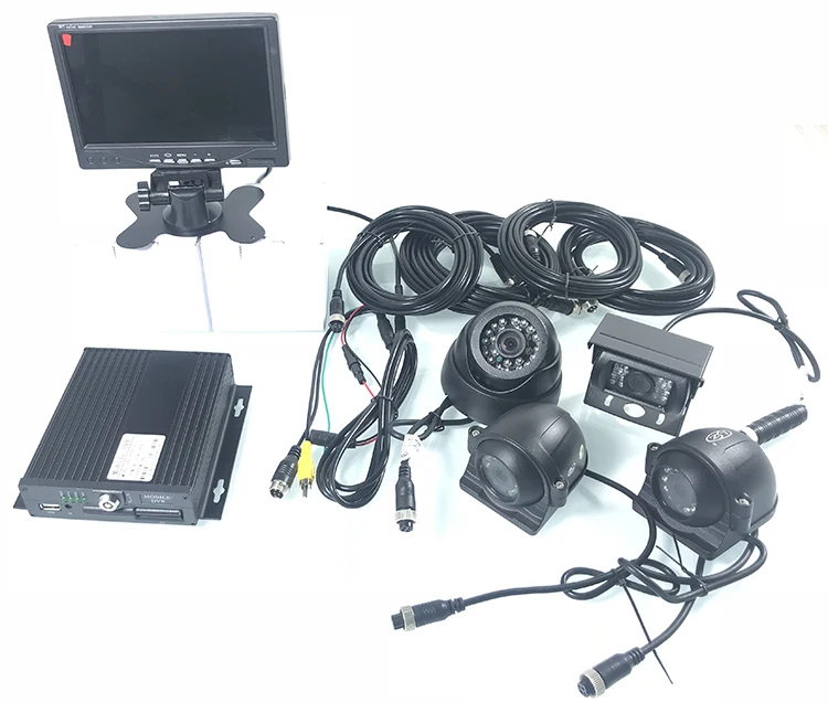 4-canal de Entrada de Áudio e Vídeo em Tempo-real Kit de Monitoramento de Máquinas Caminhão Pesadas - Carro Privado Ônibus Pal Ntsc hd 960 p sd 11 Cheap Câmera multiângulo automotiva