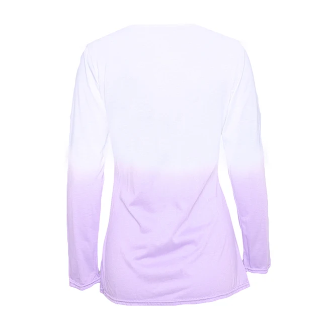 Женские спортивные топы, женские футболки, спортивные топы с длинными рукавами и защитой от пота, одежда для фитнеса, женские спортивные топы, женская спортивная рубашка, цветная - Цвет: white purple