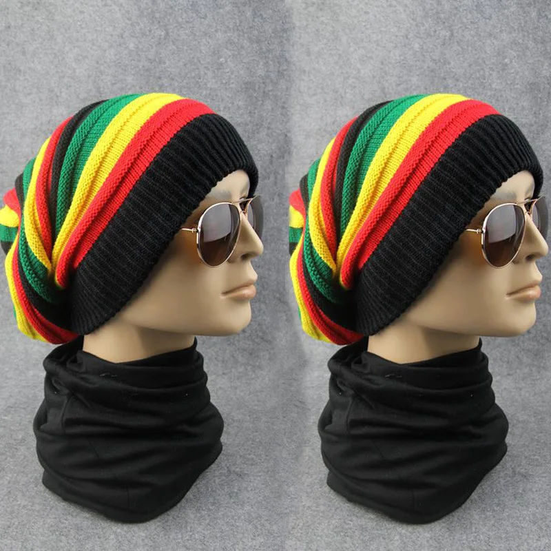 Jamaica regae Gorro Rasta Стильная кепка pello хип-хоп мужские зимние шапки женские красные желтые зеленые черные осенние модные женские вязаные кепки