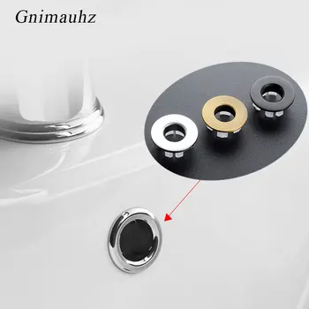 1Pcs Sink Hole Round Overflow Cover Ceramic Pots Plastic/Copper Insert Chrome Basin Sink overflow cover 1