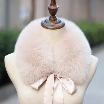 

Real Fox Collar Scarf 100% Natural Fox Shawl For Women Scarves Genuine Fur Collar Warm Real Fox Hood Big Fur Neck Collar Female