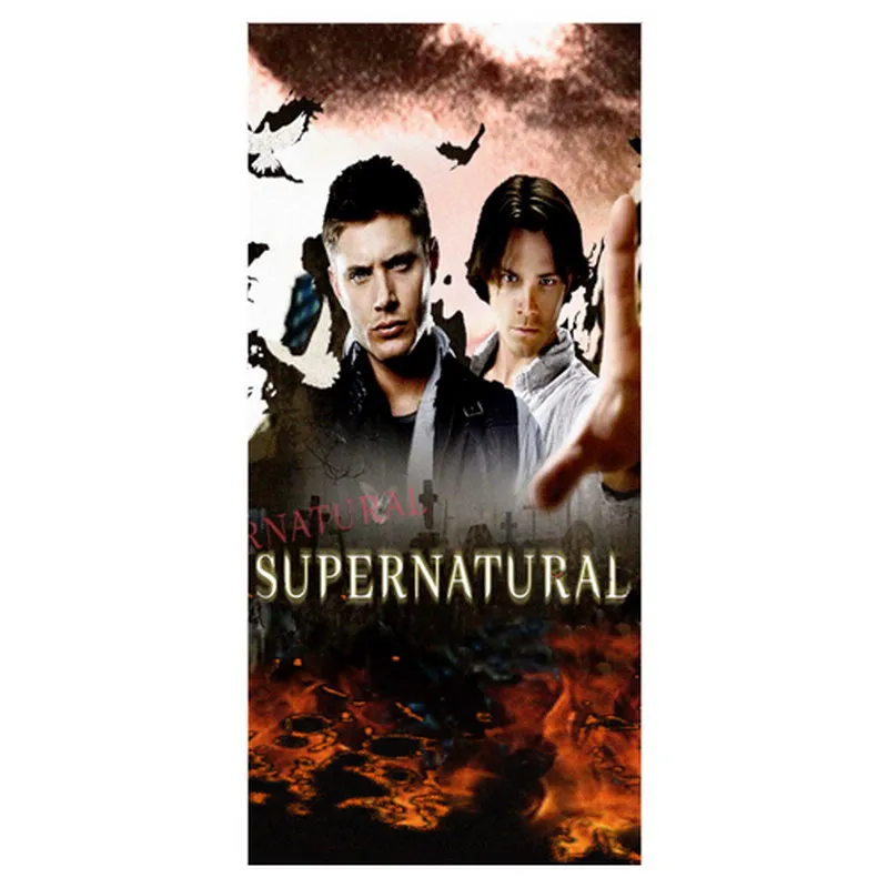Free Shipping!Supernatural Background Printed Soft Bamboo Fiber Sport&ampBath Towels for Adults_Size:35CMX70CM |