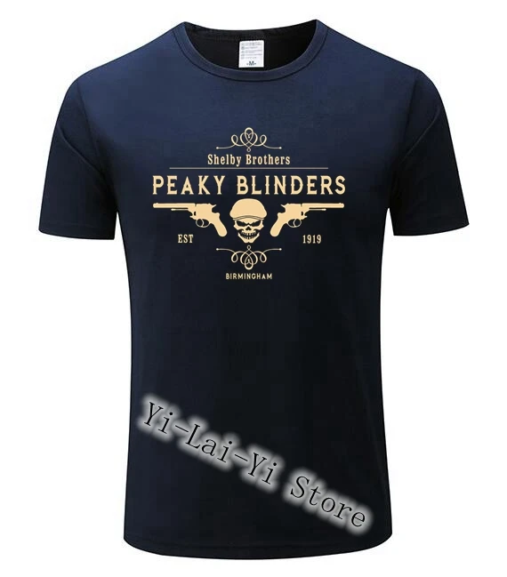 Новинка Peaky Blinders Мужская футболка Shelby Brothers новинка круглый вырез короткий рукав