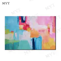 MYT 手作り抽象写真手塗り油絵にペイントキャンバスハンド塗装ユニークな壁美術館油絵の写真