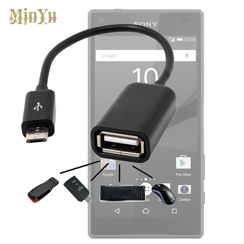 Микро USB 2 0 хост кабель OTG адаптер для Sony Xperia Z5 Premium Z4 Z3v Z3 Compact M2 Dual Z2 Z1s Tablet Compact|usb 2.0|usb