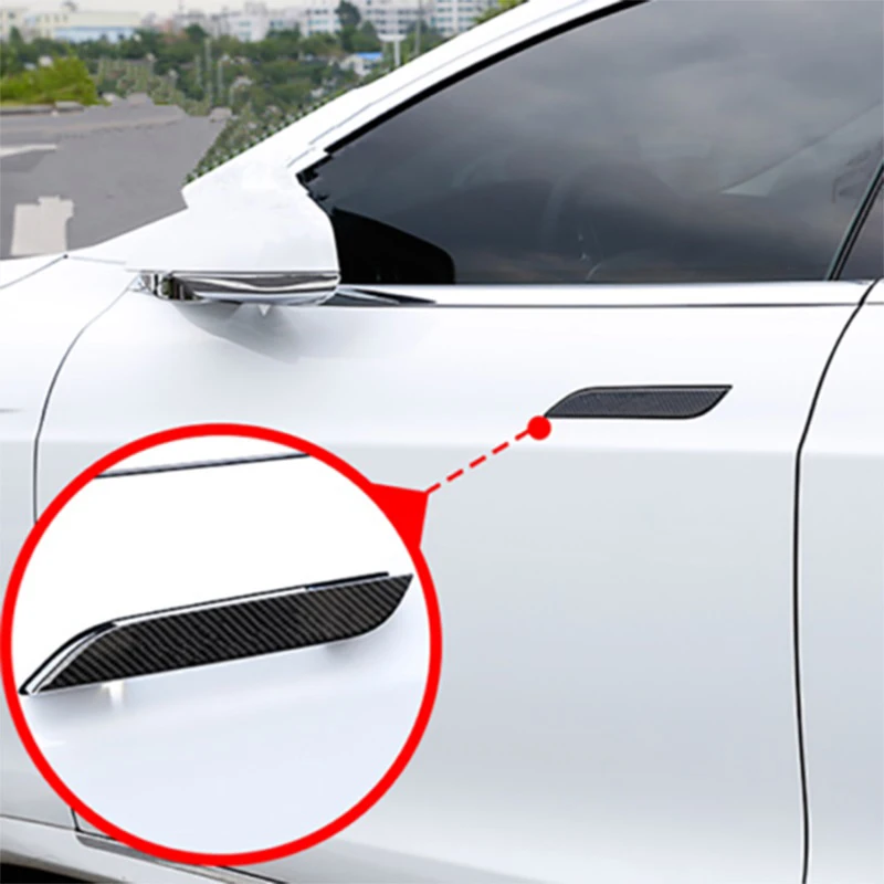 4 шт карбоновая дверная ручка защитная накладка для Tesla модель S