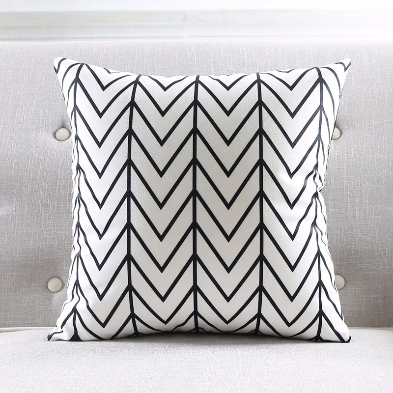 Geometic Throw Pillows Stripe Cushion Cover