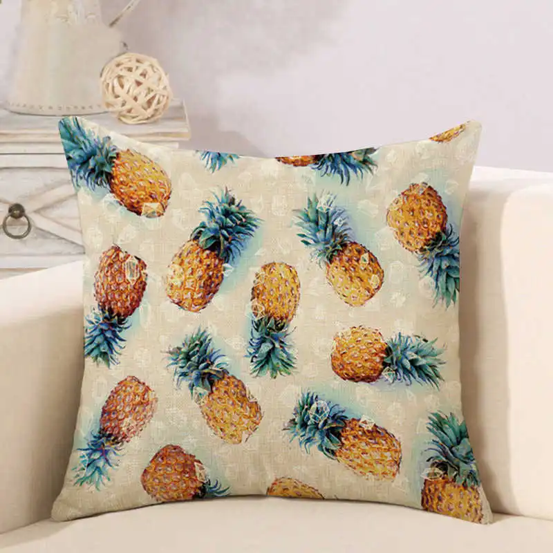 pillowcase pineapple linen cushion cover (1)