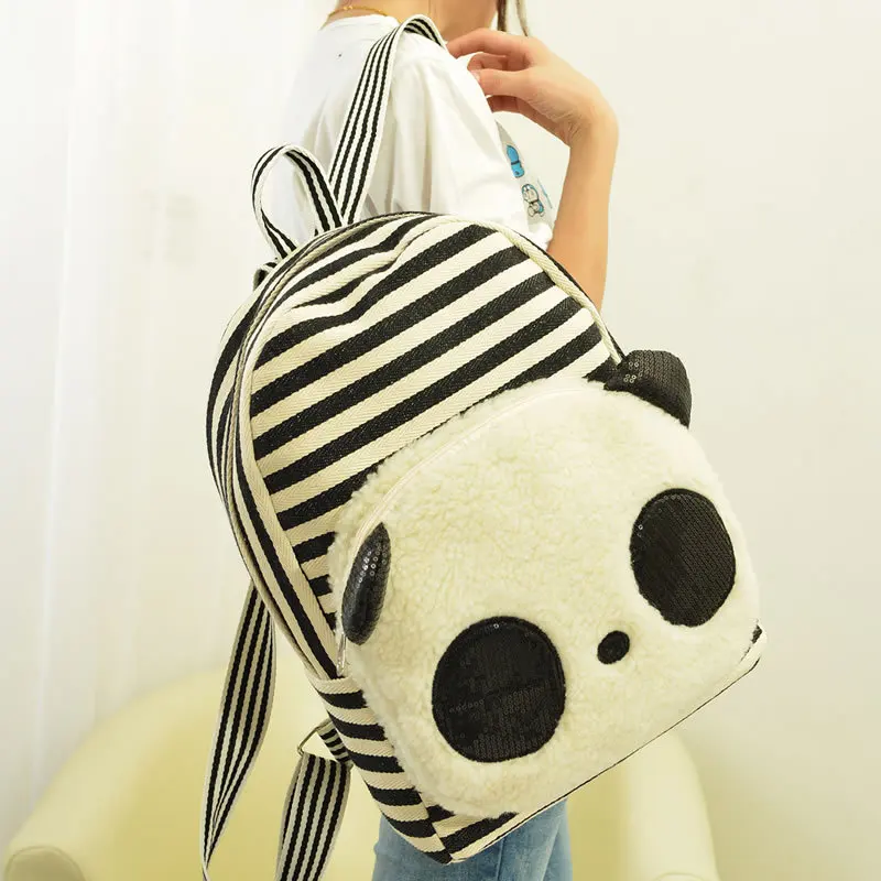 2015 New Hot Fashion Cartoon Panda Backpack Student Schoolbag Backpack ...