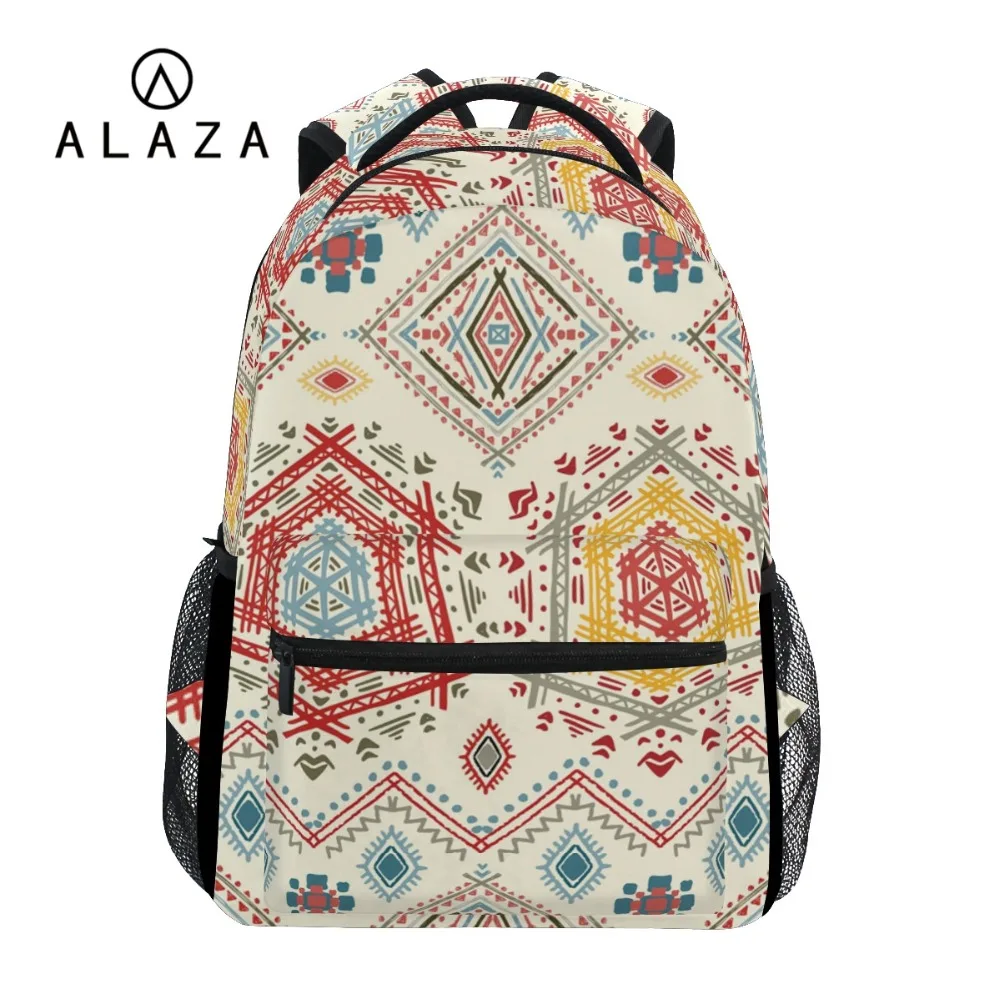 

ALAZA Big Capacity Travel Bag Bohemian Style Backpack Women Girls Student School Bag Laptop Backpack Vintage 2018
