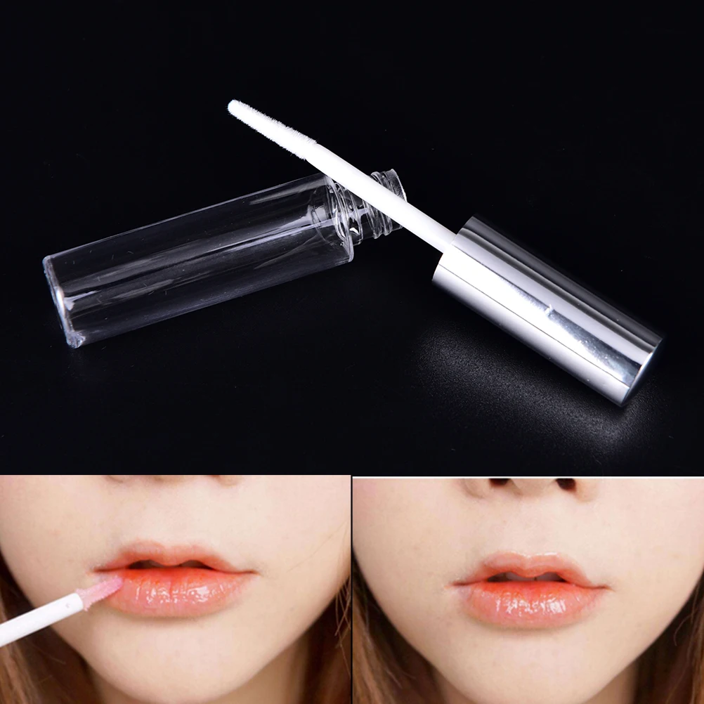 

1Pc Silver AS Lip Balm Cute Bottle Empty Cosmetic Container Tube Travel Gloss Mini Sample Tools High Quality 8.5ml