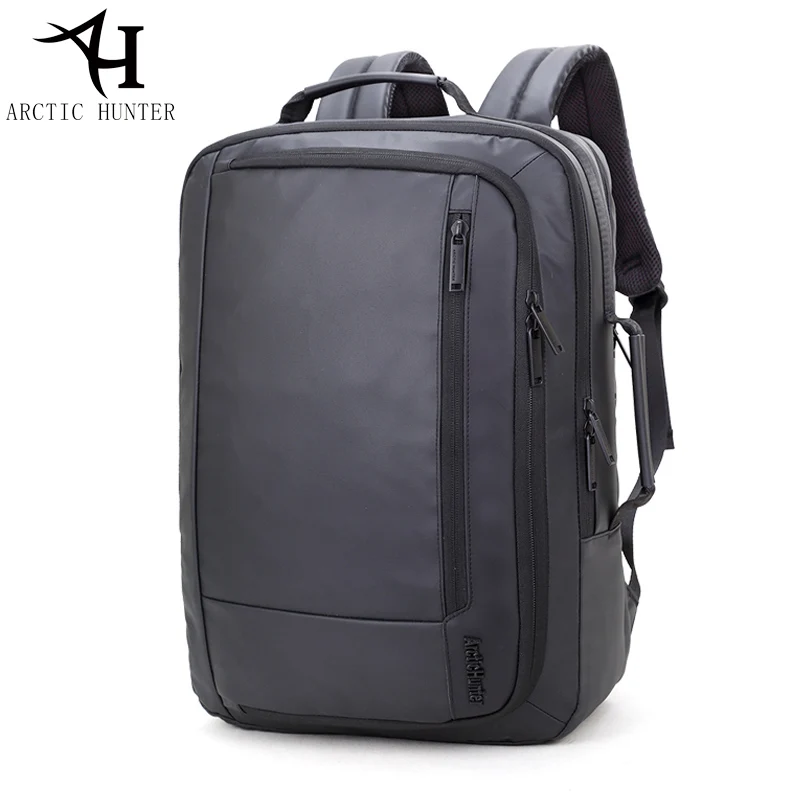 

ARCTIC HUNTER Men 15 Inches Laptop Backpack Business Travel Bag Waterproof Male Letter Embossing Oxford