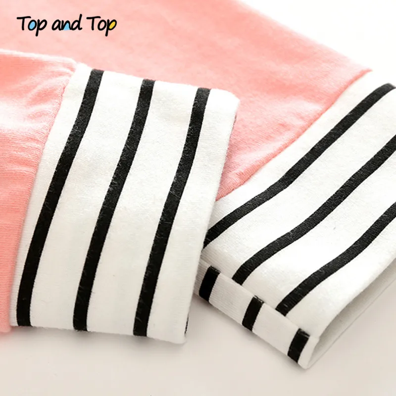 Top and Top Fashion Cute Infant Newborn Baby Girl Clothes Hooded Sweatshirt Striped Pants 2pcs Outfit Cotton Baby Tracksuit Set baby dress set for girl