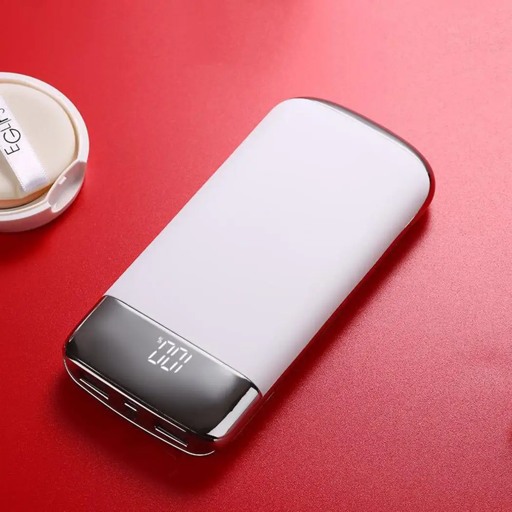 

Portable Large Capacity Power Bank Dual USB Output Mobile Charger Digital Display External Battery For iPhone Xiaomi Samsung