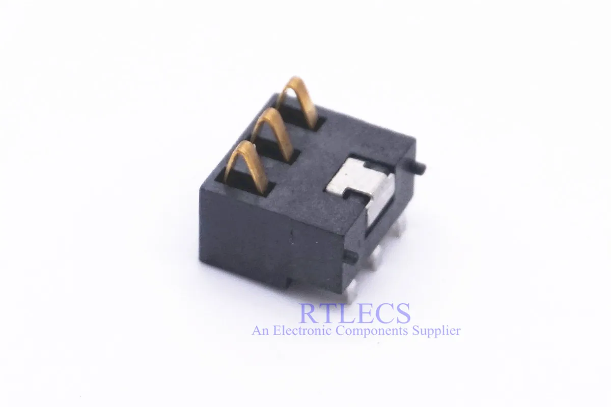 Conector de Bateria de Mola de Montagem em Superfície Conector de Pinos de 100 mm Passo 2.50 mm Altura com Localizador 05a 50v Ângulo Reto de Soldagem 7.0 Peças