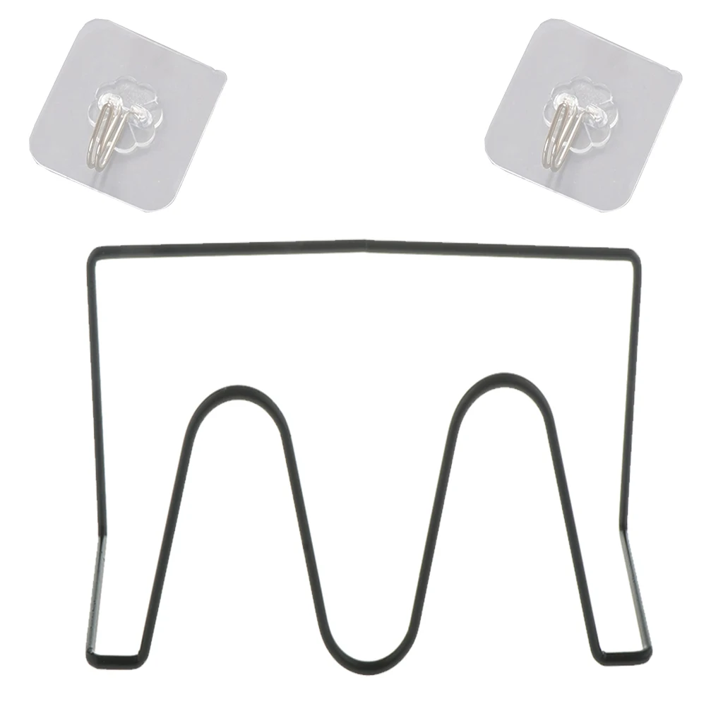 Wall-Mounted Hole-free Bathroom Slipper Rack Toilet Shelving Rack With 2 Adhesive Hooks Keep Shoes Dry