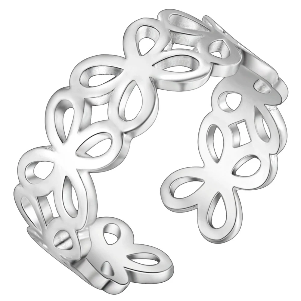 

925 jewelry Silver Plated Ring Charming Rose Wedding Rings For Women Valentine's gift PJ260