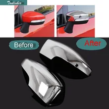 Tonlinker 2 Pcs Car Styling ABS Chrome Reversing Mirror Protection Shield Cover Case stickers for Ford Ecosport 2013 Accessories