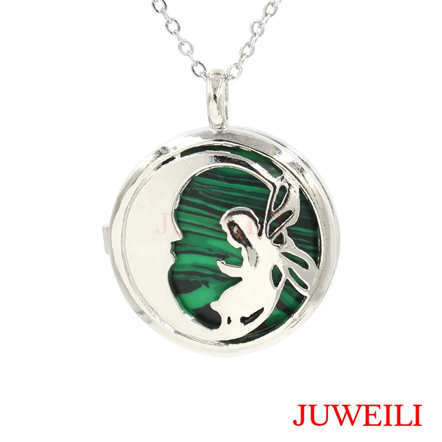 Juweili Jewelry 1x Натуральный камень круглый шарик Серебряный Цвет лунный эльф Коробки