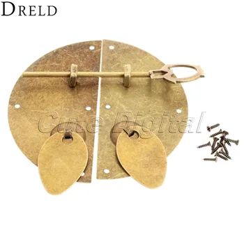 

DRELD Chinese Furniture Handle Furniture Hardware Door Knocking Knocker Pull Vintage Lock Catch For Cabinet Cupboard Drawer