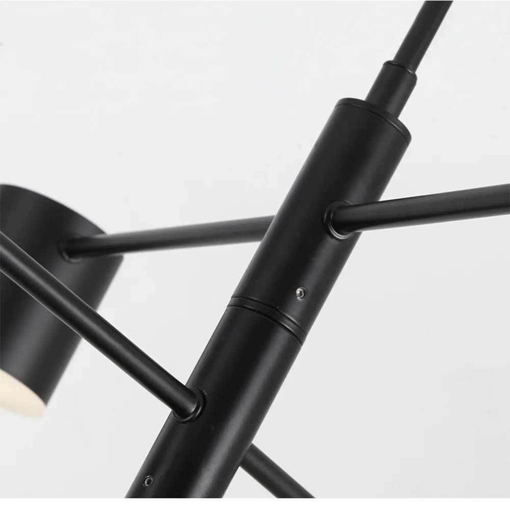 Lâmpada do Teto para Cozinha Sala de Loft Luz do Candelabro Moda Moderna Preto Ouro Branco Longa Levou Suspenso da Hall 17 Cheap Lustres