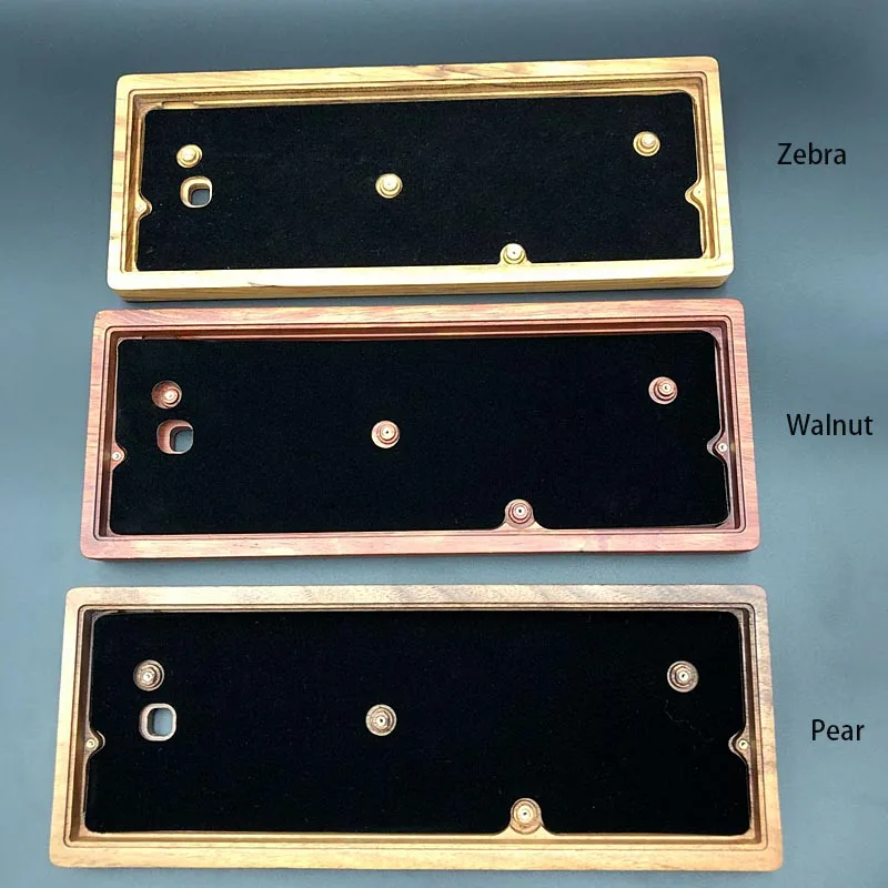  GH60 Keyboard Wood Case PCB Board Position Plate Satellite Axis And Walnut Wood Wrist Rest For Full