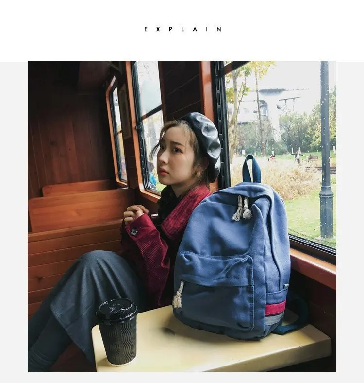 Школьный рюкзак для женщин, модный бренд, Повседневный базовый женский холщовый простой однотонный рюкзак для студентов, школьные сумки, сумки через плечо